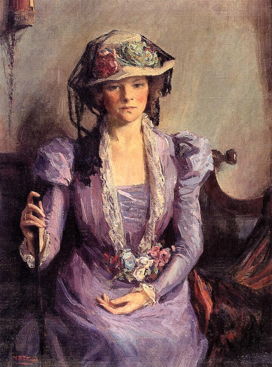 The Lady in Lavender, vintage artwork by Mary Bradish Titcomb, 12x8" (A4) Poster