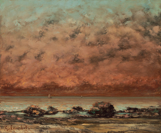 The Black Rocks at Trouville, vintage artwork by Gustave Courbet, A3 (16x12") Poster Print