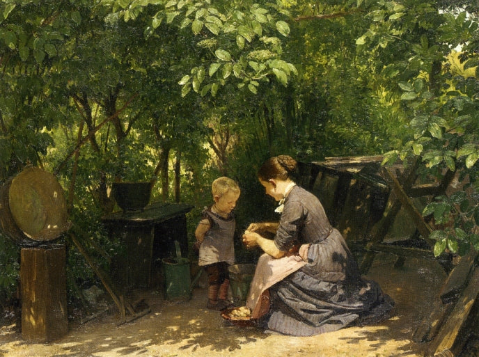 Mother's Little Helper, vintage artwork by Edvard Petersen, 12x8" (A4) Poster