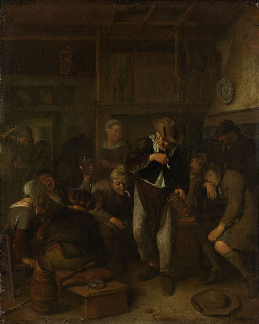 Peasant's Inn, vintage artwork by Richard Brakenburg, 12x8" (A4) Poster