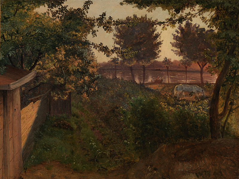 The artist's garden on Farimagsvej, vintage artwork by Vilhelm Kyhn, A3 (16x12") Poster Print