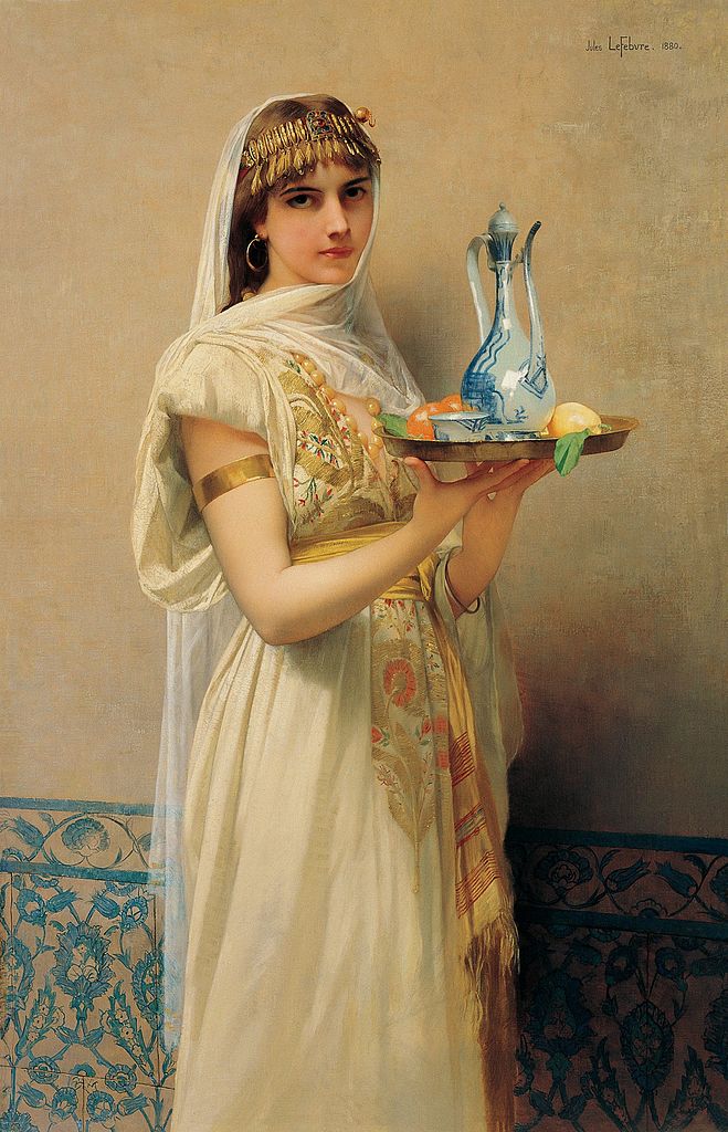 La servante (Housemaid), vintage artwork by Jules Joseph Lefebvre, 12x8" (A4) Poster