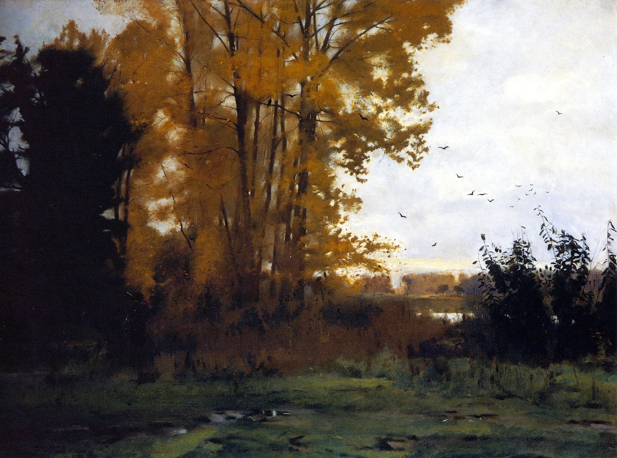 Lacroix, St-Ouen, Oise, vintage artwork by Dennis Miller Bunker, 12x8" (A4) Poster