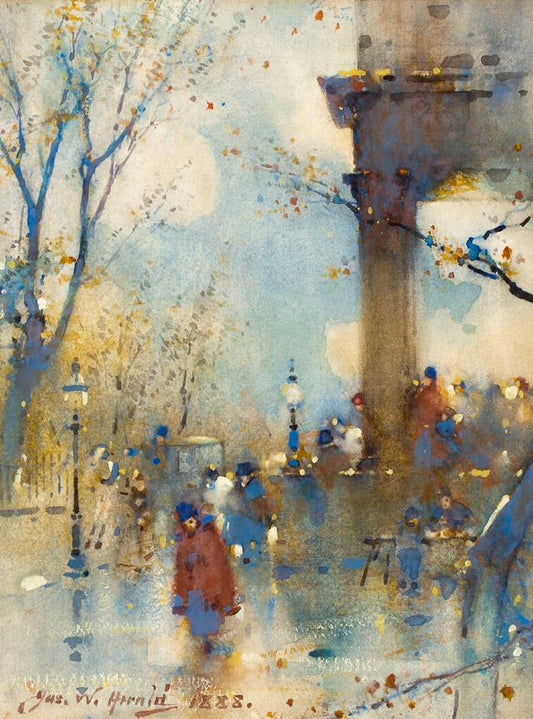 Morningside Halls. After the Concert, vintage artwork by James Watterston Herald, 12x8" (A4) Poster