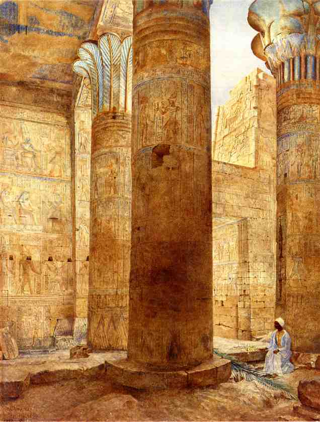 Temple of Philae, Nubia, vintage artwork by Henry Roderick Newman, 12x8" (A4) Poster