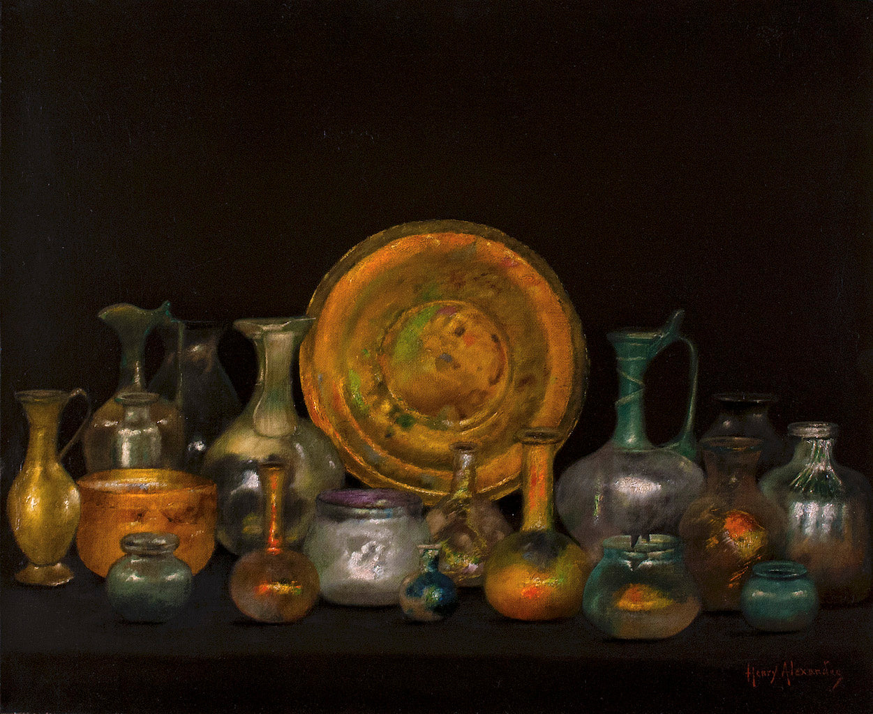 Still Life with Phoenician Glass by Henry Alexander,A3(16x12")Poster
