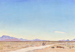 Road to Nowhere, Indian Springs, Nevada, vintage artwork by Maynard Dixon, 12x8" (A4) Poster