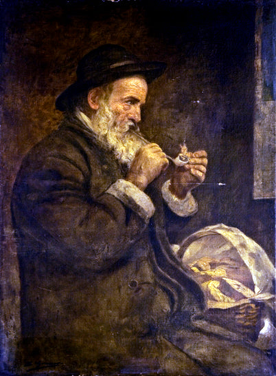 Hombre fumando en Pipa by Luis Graner Y Arrufi,A3(16x12")Poster