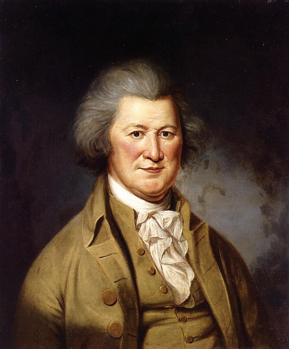 Portrait of Colonel John Cox, vintage artwork by Charles Willson Peale, 12x8" (A4) Poster