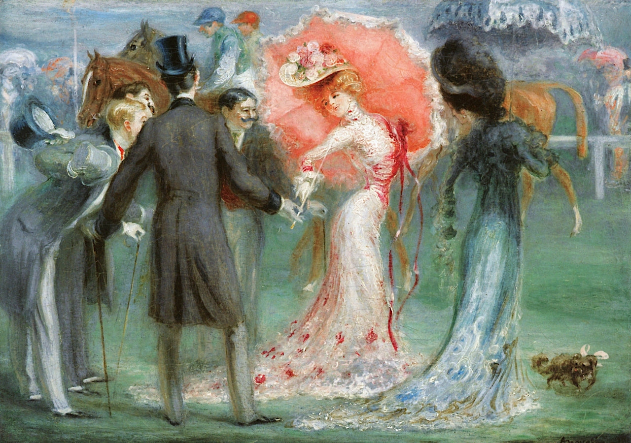 Fashionable Ladies at the Races by Louis emile Anquetin,A3(16x12")Poster