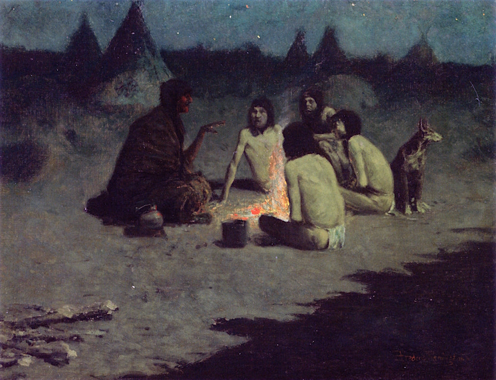 Ghost Stories by Frederic Remington,A3(16x12")Poster