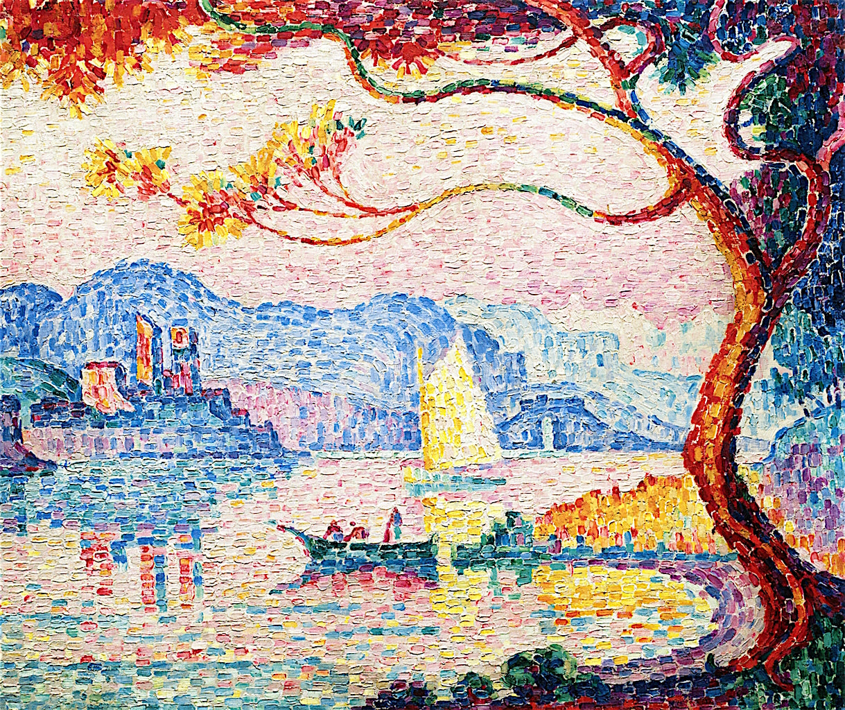 Antibes, The Small Port of Bacon, vintage artwork by Paul Signac, 12x8" (A4) Poster