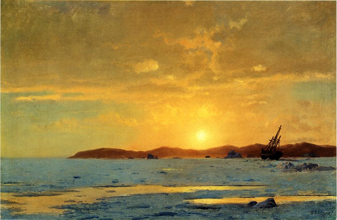 The Panther, Icebound, vintage artwork by William Bradford, 12x8" (A4) Poster