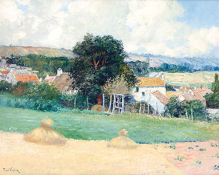 Village near the Seine by Paul Vogler,A3(16x12")Poster