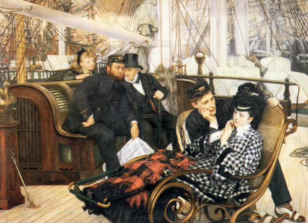 The Last Evening, vintage artwork by James Tissot, 12x8" (A4) Poster