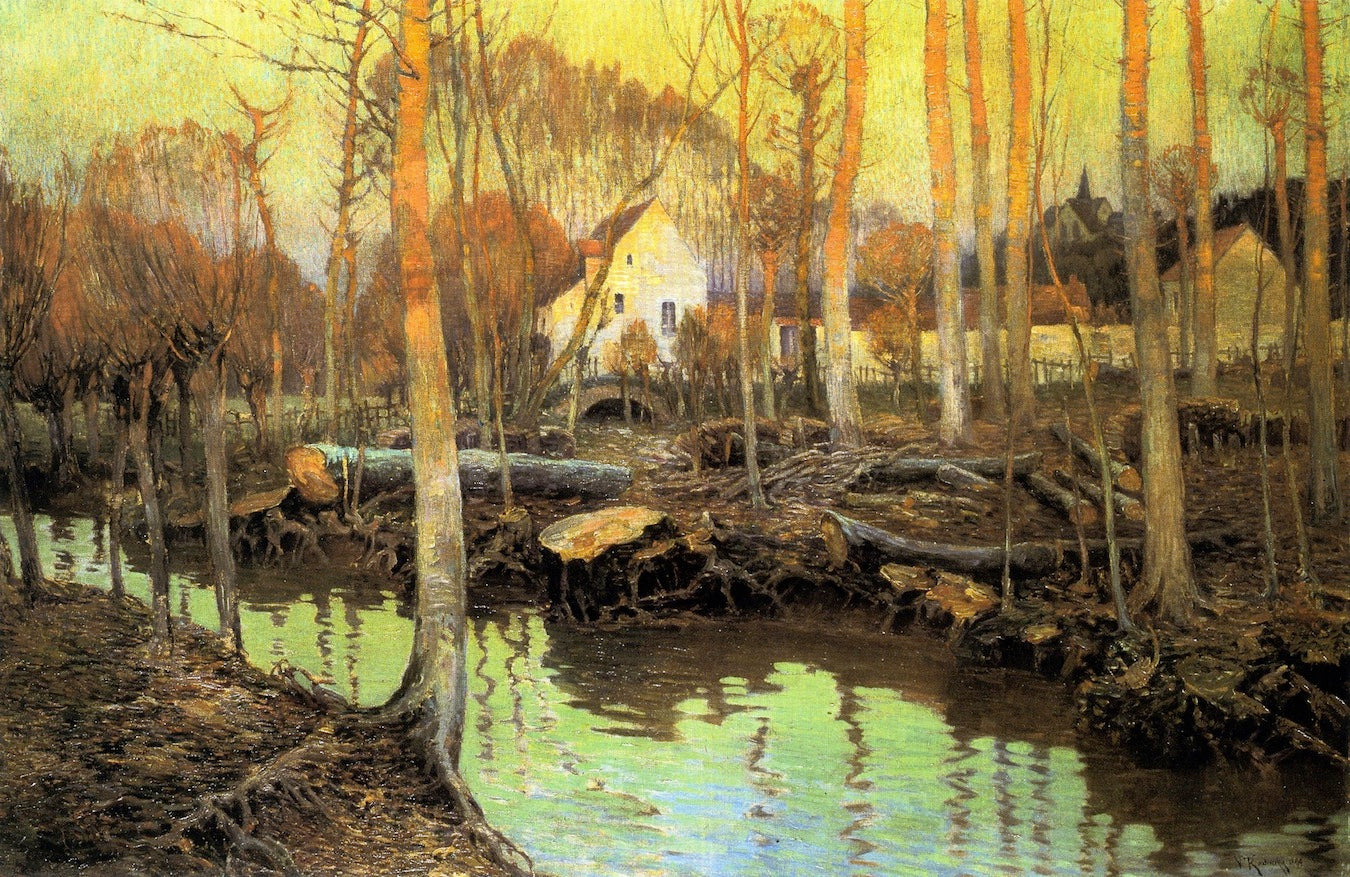 The Old Mill in Giverny by Vaclav Radimsky,A3(16x12")Poster
