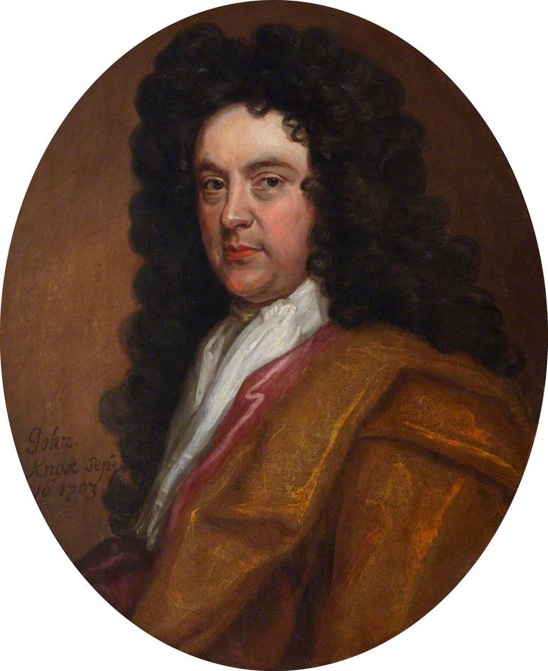 John Knox, FRCSEd (1703), DRCSEd (1722–1724), vintage artwork by John Baptist Medina, 12x8" (A4) Poster