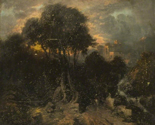 The Belated Traveller, vintage artwork by John Linnell, A3 (16x12") Poster Print