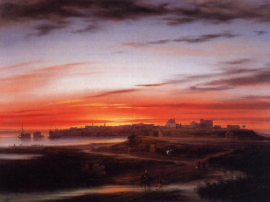 Acre at Sunset, vintage artwork by Giovanni Renica, A3 (16x12") Poster Print