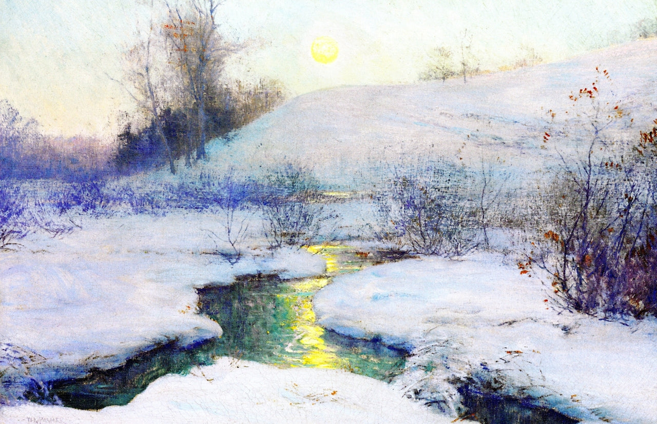 Moonrise at Dusk by Walter Launt Palmer,A3(16x12")Poster
