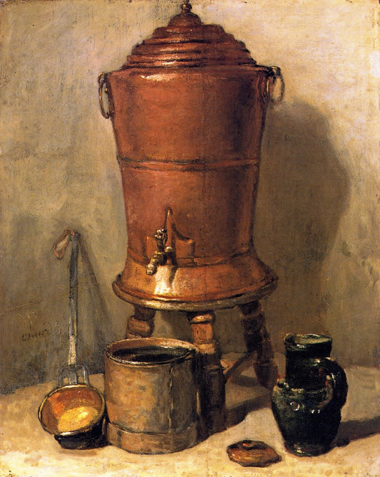 The Copper Cistern, vintage artwork by Jean-Baptiste-Simeon Chardin, 12x8" (A4) Poster