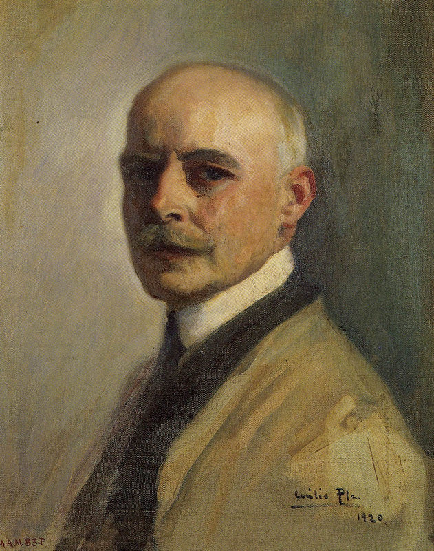 Autorretrato, vintage artwork by Cecilio Pla y Gallardo, 12x8" (A4) Poster