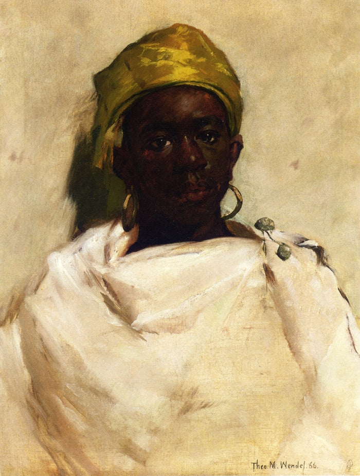 Portrait of a Moroccan Youth by Theodore Wendel,A3(16x12