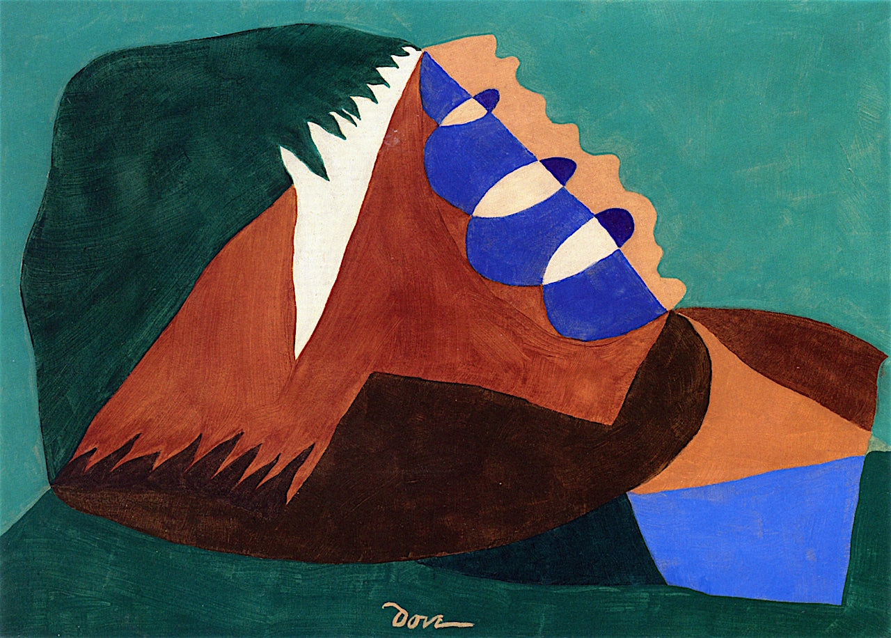 Departure from Three Points, vintage artwork by Arthur Dove, 12x8" (A4) Poster