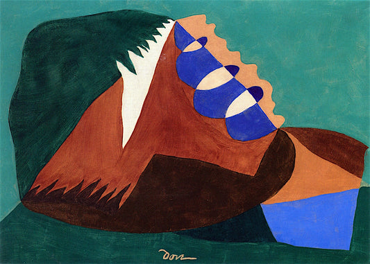 Departure from Three Points, vintage artwork by Arthur Dove, 12x8" (A4) Poster