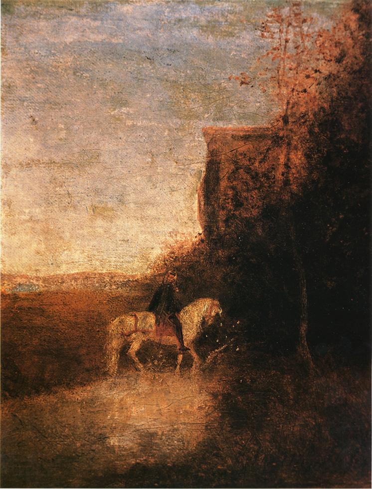 Childe Harold's Pilgrimage, vintage artwork by Albert Pinkham Ryder, 12x8" (A4) Poster