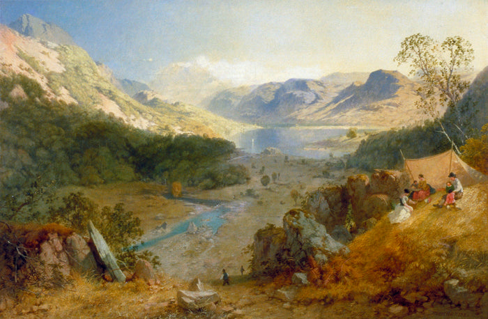 Thirlmere, Cumberland, vintage artwork by James Baker Pyne, A3 (16x12