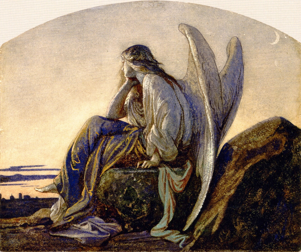 The Evening Angel, vintage artwork by Alexandre Cabanel, 12x8" (A4) Poster