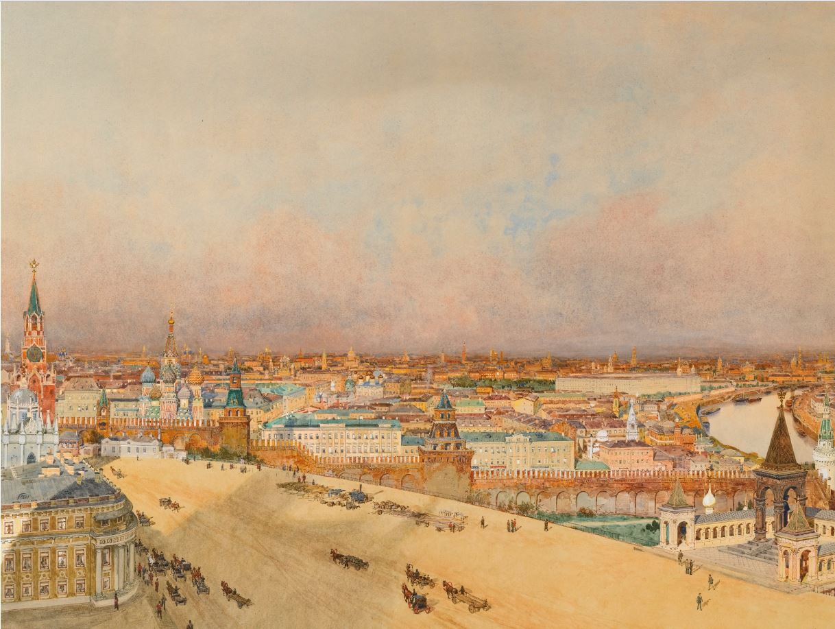 View of Moscow by Franz Kopallik,A3(16x12")Poster