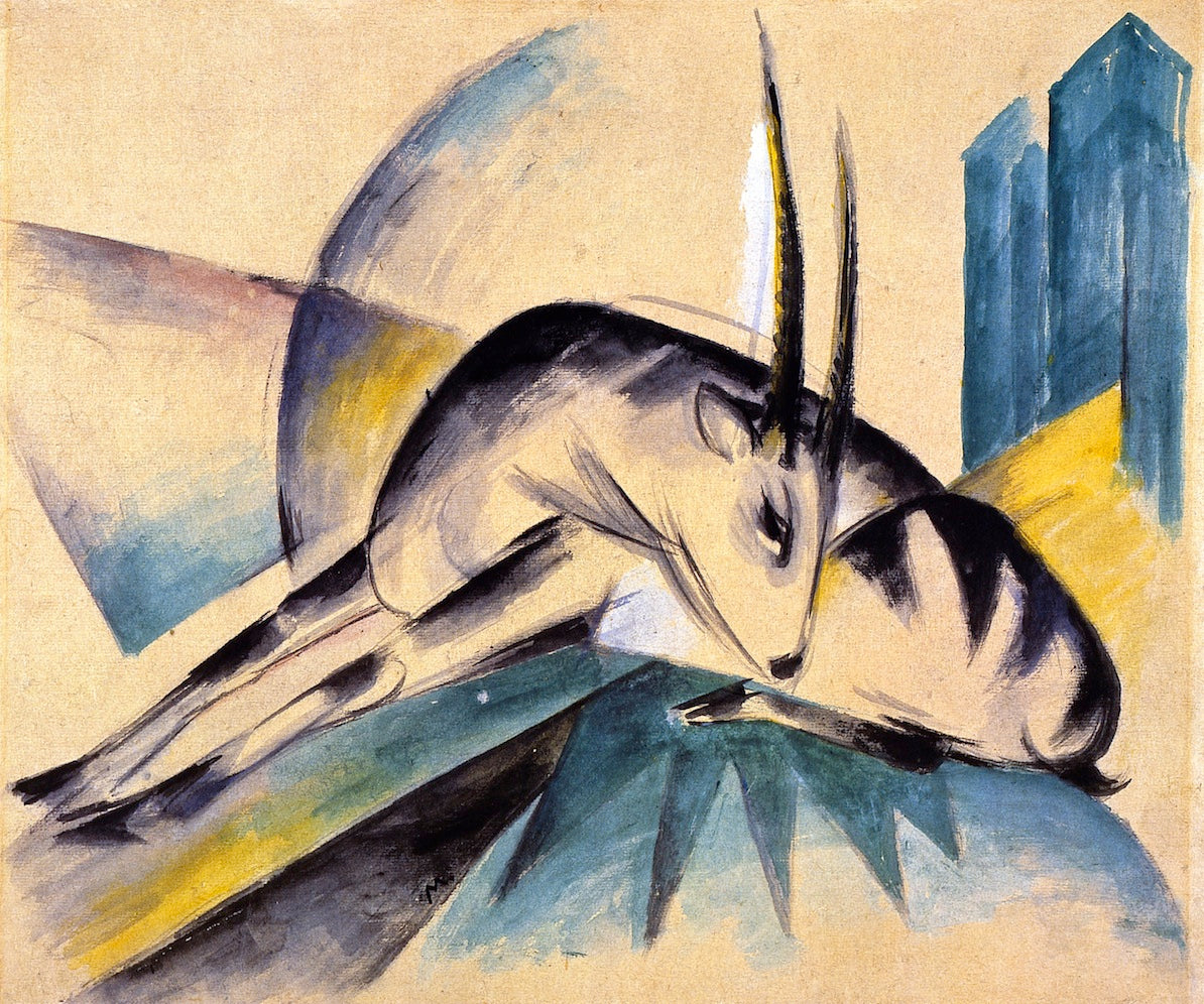 Antilope, vintage artwork by Franz Marc, 12x8" (A4) Poster