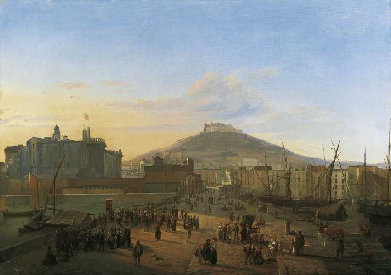 The Toledo district, Naples, vintage artwork by Frans Vervloet, A3 (16x12") Poster Print