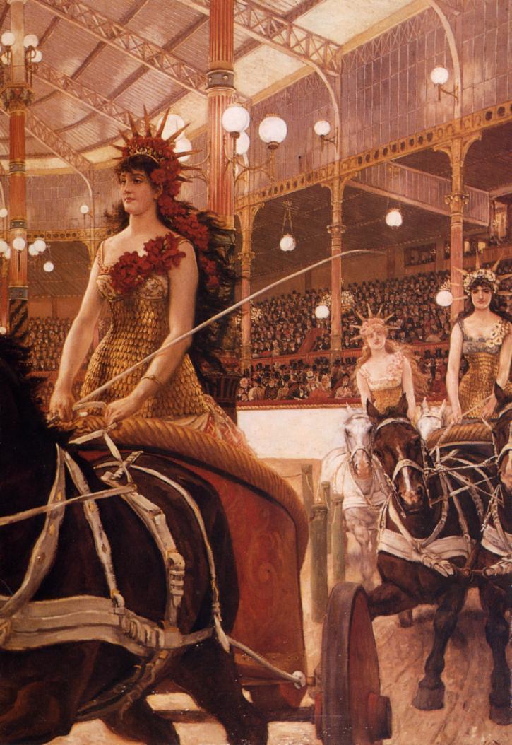The Ladies of the Cars, vintage artwork by James Tissot, 12x8" (A4) Poster
