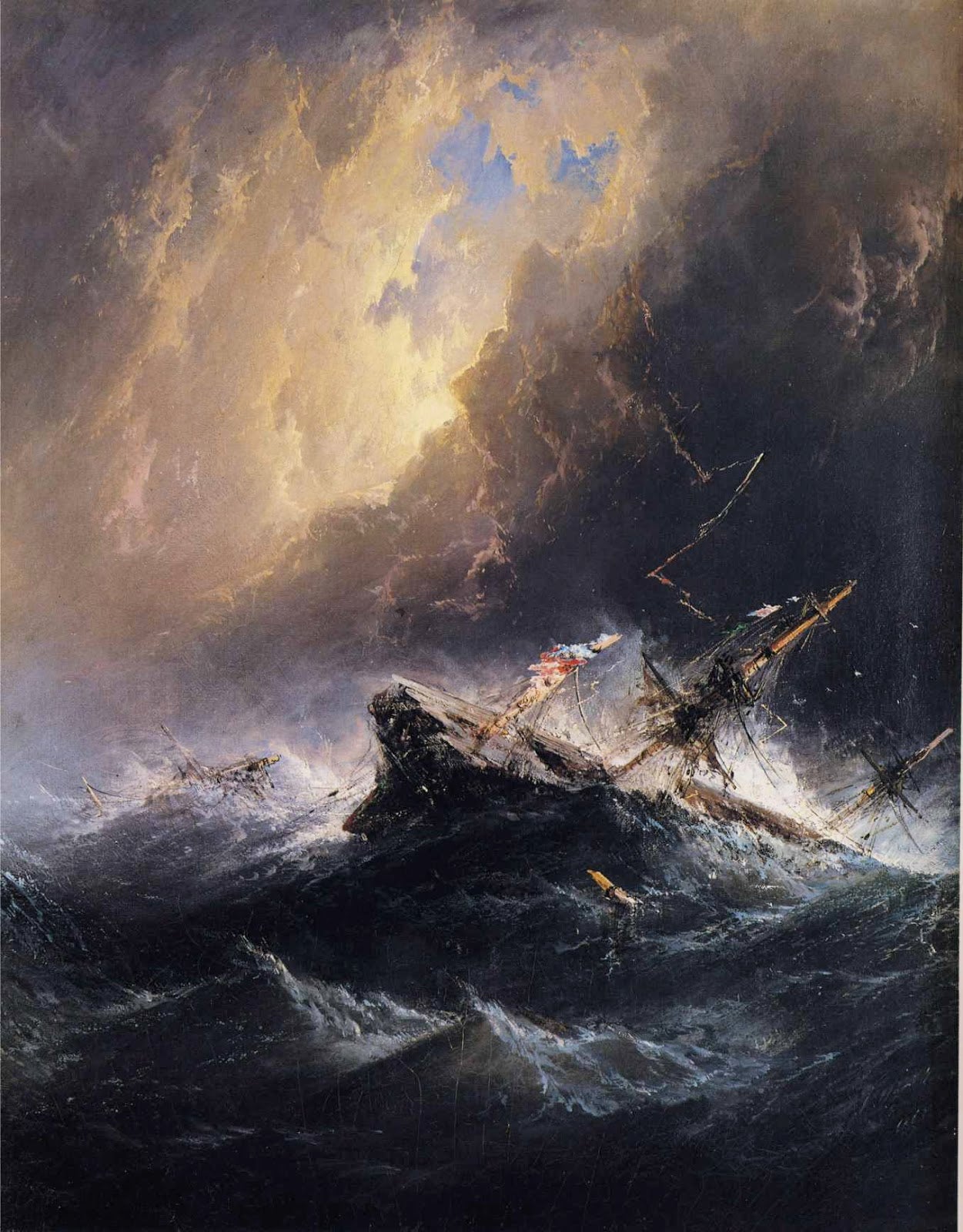 Old Ironsides, vintage artwork by James Hamilton, A3 (16x12") Poster Print