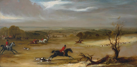 Hunt Scurry, vintage artwork by John E. Ferneley, Sr, 12x8" (A4) Poster