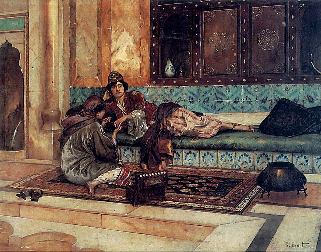 The Manicure, vintage artwork by Rudolf Ernst, 12x8" (A4) Poster