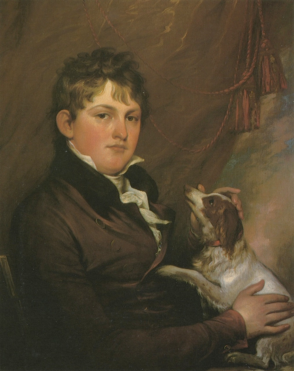 Portrait of John M. Trumbull, the Artist's Nephew, vintage artwork by John Trumbull, 12x8" (A4) Poster