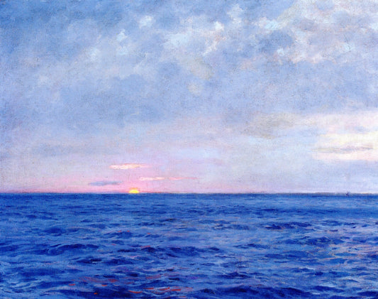 Sunset on the Baltic Sea, vintage artwork by William Blair Bruce, 12x8" (A4) Poster