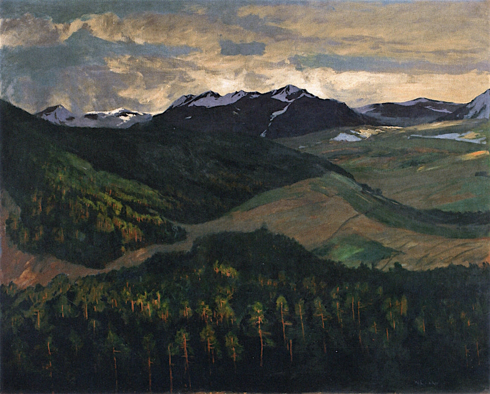 Norwegian Mountains, vintage artwork by Walter Leistikow, 12x8" (A4) Poster