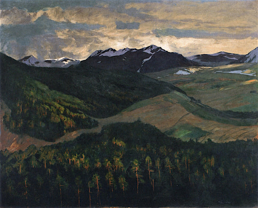 Norwegian Mountains, vintage artwork by Walter Leistikow, 12x8" (A4) Poster