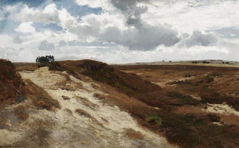 In the Lüneburg Heath (In der Lüneburger Heide), vintage artwork by Eugen Felix Prosper Bracht, 12x8" (A4) Poster