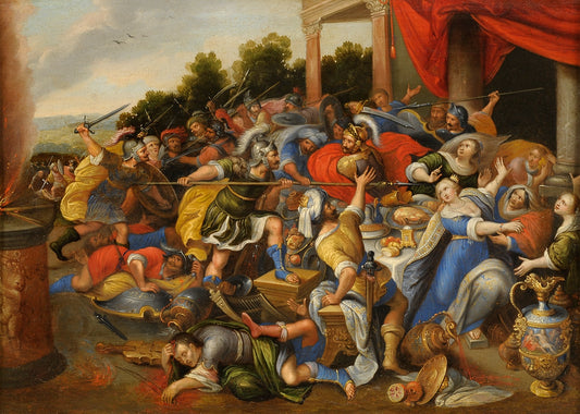 The Raid, vintage artwork by Frans Francken the Younger, 12x8" (A4) Poster