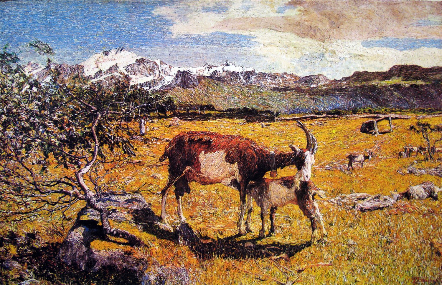 Alpe di Maggio, vintage artwork by Giovanni Segantini, 12x8" (A4) Poster