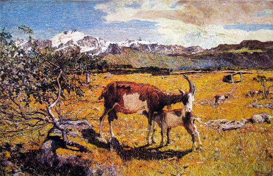 Alpe di Maggio, vintage artwork by Giovanni Segantini, 12x8" (A4) Poster