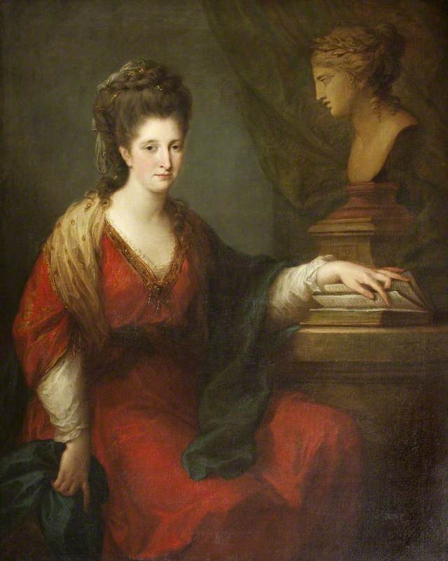 Frances Ann Acland, Lady Hoare, vintage artwork by Angelica Kauffmann, 12x8" (A4) Poster