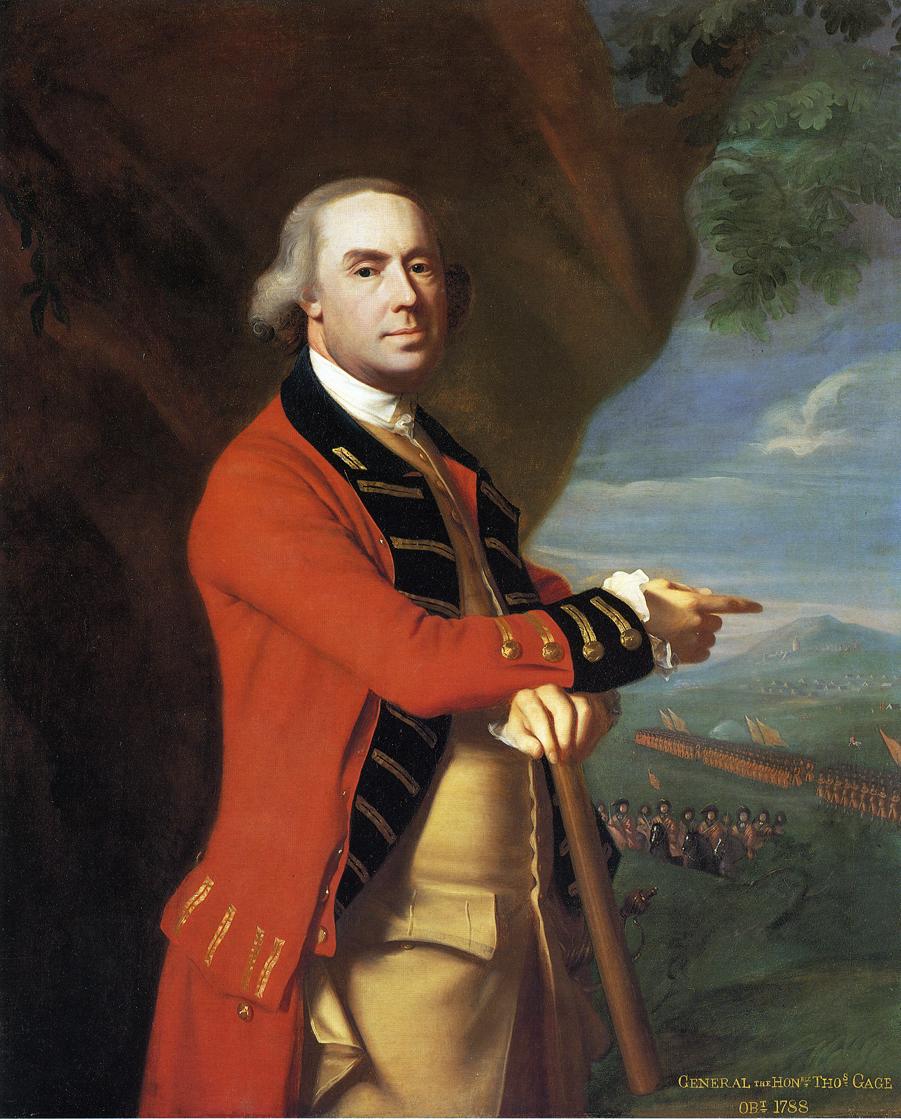 Major General Hon. Thomas Gage, vintage artwork by John Singleton Copley, 12x8" (A4) Poster