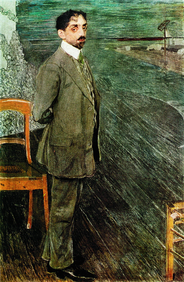 ait of Poet and Composer Mikhail Kuzmin by Alexander Golovin,A3(16x12")Poster